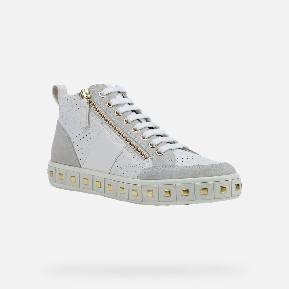 Geox Bayan Spor Ayakkabı Beyaz - Leelù - XPQ-075169